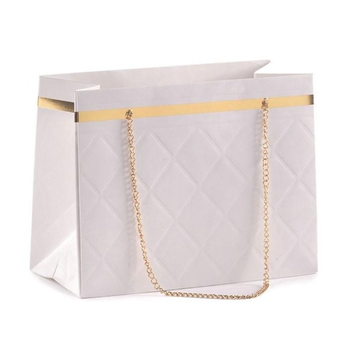 BORSINA 22X10XH17 BIANCA CON CATENA